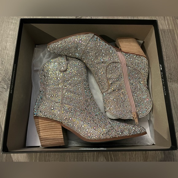 Betsey Johnson Shoes - Betsey Johnson’s SB-DIVA rhinestone boots